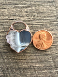 Amethyst, Agate Slice, Heart Pendants-You Pick