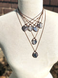 Amethyst, Agate Slice, Heart Pendants-You Pick